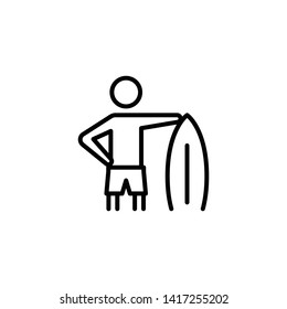 surfer icon vector illustration sign