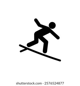 Surfer icon web design in vector