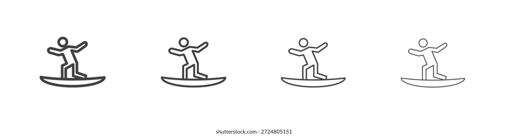 Surfer-Symbole für Grafik- und Webdesign.