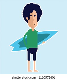 Surfer illustration vector EPS 10 
