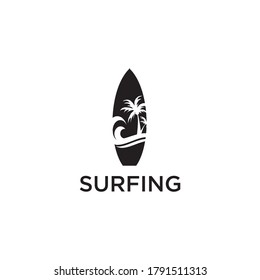 Surfer logo icon design vector template