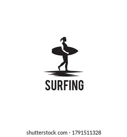 Surfer logo icon design vector template