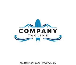 Surfer logo icon design vector template