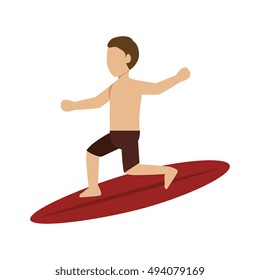 surfer man silhouette