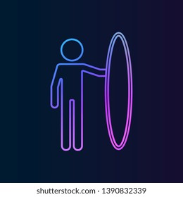surfer nolan icon. Simple thin line, outline vector of Summer icons for UI and UX, website or mobile application