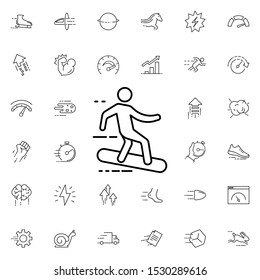 Surfer on the board icon. Universal set of speed for website design and development, app development