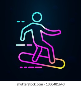 Surfer on the board nolan icon. Simple thin line, outline vector of speed icons for ui and ux, website or mobile application