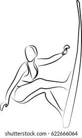 Surfer on surf board
