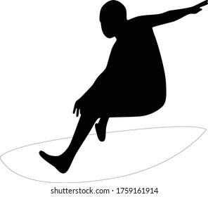 surfer on a surfing board