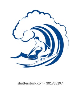 surfer on a wave