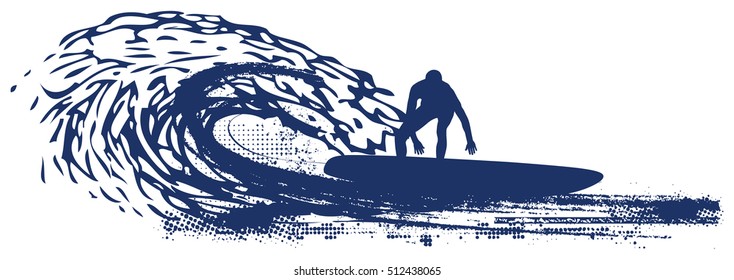 surfer riding pipeline wave