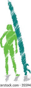 surfer rough illustration 1