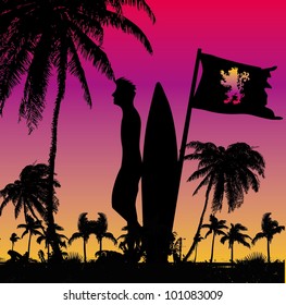 surfer silhouette