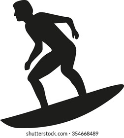 Surfer silhouette