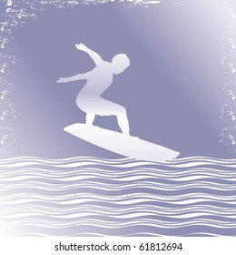 surfer silhouette in frame