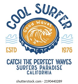 Surfer Slogan Typography Vector Illustration Stock Vector (Royalty Free ...