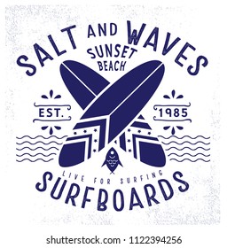 surfer style clothing print design