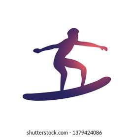 surfer summer silhouette
