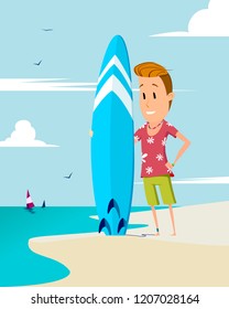 Surfer with surfboard