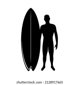 surfer with surfboard icon isolated