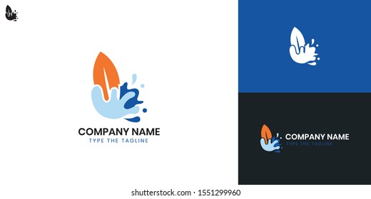 Surfer, Surfing logo - All elements on this template are editable with vector software.