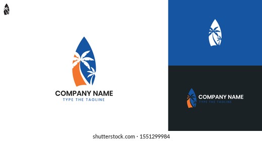 Surfer, Surfing logo - All elements on this template are editable with vector software.