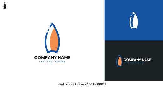 Surfer, Surfing logo - All elements on this template are editable with vector software.