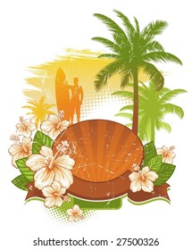 Surfer & tropics