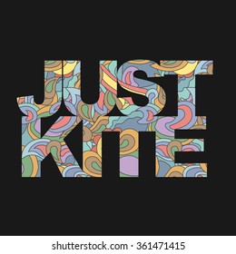 Surfer   typography, kite surf t-shirt graphics, vectors