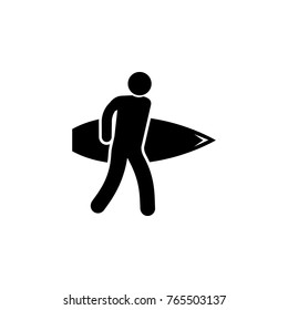 surfer vect icon on white background