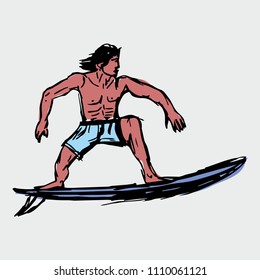 surfer vector art
