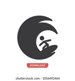 Surfer vector icon 