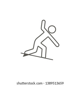 Surfer vector icon. Simple element illustration from map and navigation concept. Surfer vector icon. Real estate concept vector illustration.