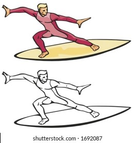 Surfer vector illustration.