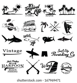 surfer vector set.