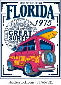 surfer vehicle vector design