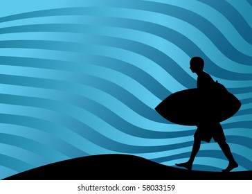 Surfer Walking