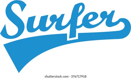 Surfer word retro