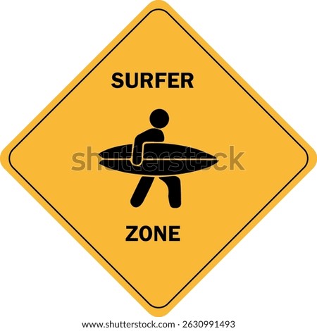 surfer zone sign for templates.
