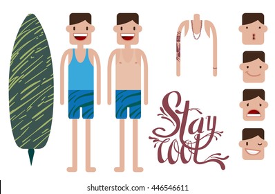 Surfer-boy set