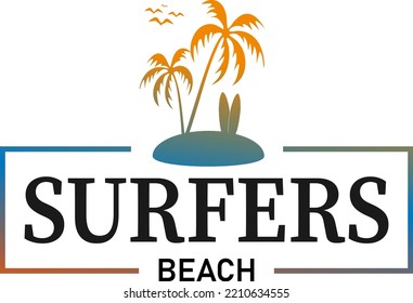 surfers beach Vector illustration on the theme of surfing and surf in California, Malibu beach. Vintage design. Grunge background. Sport typography, t-shirt graphics, print, poster, banner, flyer