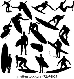 surfers collection 1 - vector