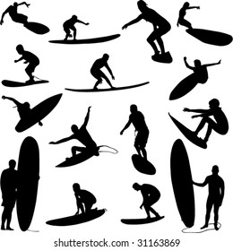 surfers collection - vector