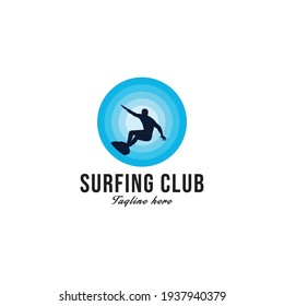 surfers logo icon, vector illustration