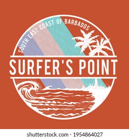 Surfer's Point Vector T-shirt design