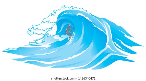 Surfers Sea Wave, Summer Water Sport