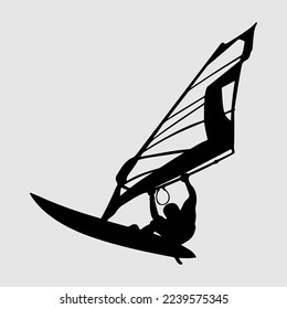 Surfers Silhouette Vector white background illustration graphics  