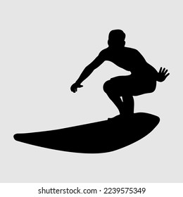 Surfers Silhouette Vector white background illustration graphics  