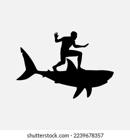 Surfers Silhouette Vector white background illustration graphics  