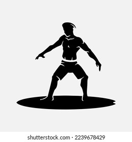 Surfers Silhouette Vector white background illustration graphics  